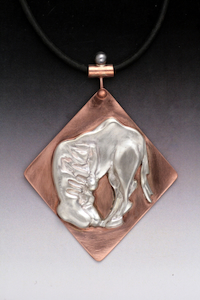 Click to view detail for MB-P389 Pendant, Equuis, Copper, Sterling Silver $978